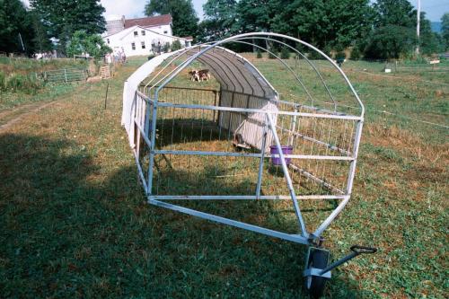 mobile shade for grazing cows